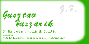 gusztav huszarik business card