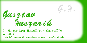 gusztav huszarik business card